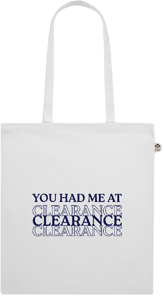 Clearance Design - Premium colored organic cotton shopping bag_WHITE_front