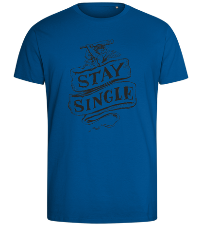 Stay Single Design - Comfort men's fitted t-shirt_ROYAL_front