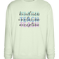 Kindness Inclusion Acception Design - Comfort Essential Unisex Sweater_CREAMY GREEN_front