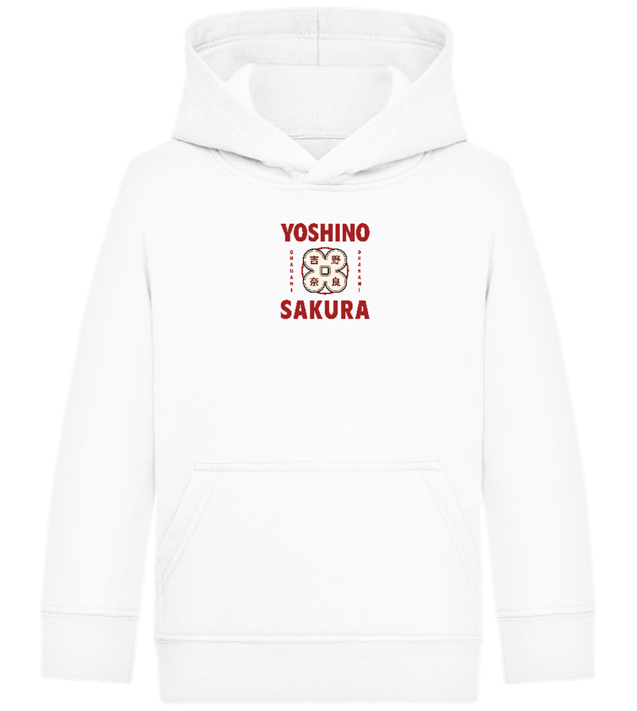 Yoshino Sakura Design - Comfort Kids Hoodie_WHITE_front