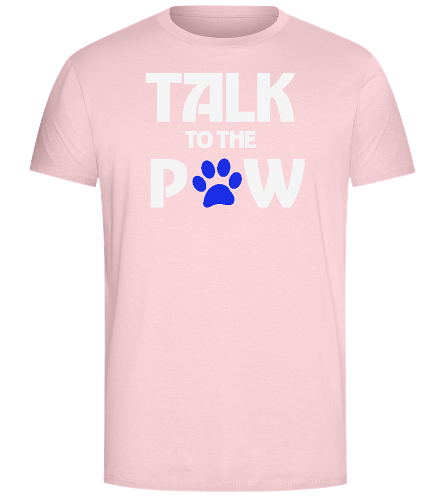 Talk to the Paw Design - Comfort Unisex T-Shirt_CANDY PINK_front