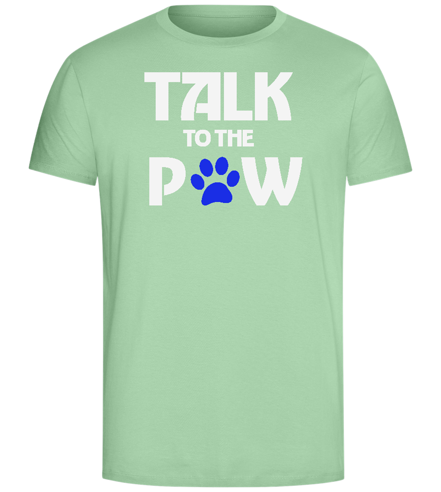 Talk to the Paw Design - Comfort Unisex T-Shirt_ICE GREEN_front