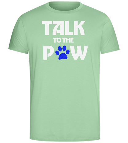 Talk to the Paw Design - Comfort Unisex T-Shirt_ICE GREEN_front