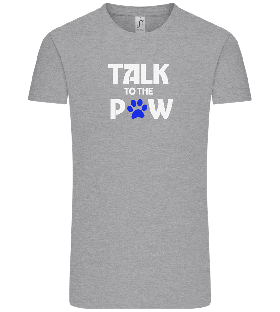 Talk to the Paw Design - Comfort Unisex T-Shirt_ORION GREY_front