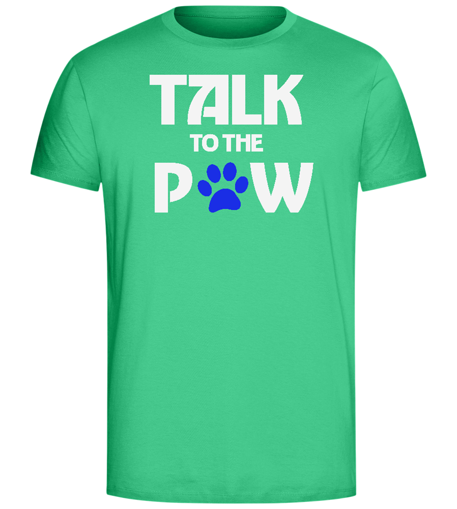 Talk to the Paw Design - Comfort Unisex T-Shirt_SPRING GREEN_front