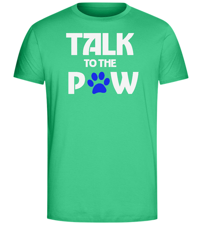 Talk to the Paw Design - Comfort Unisex T-Shirt_SPRING GREEN_front