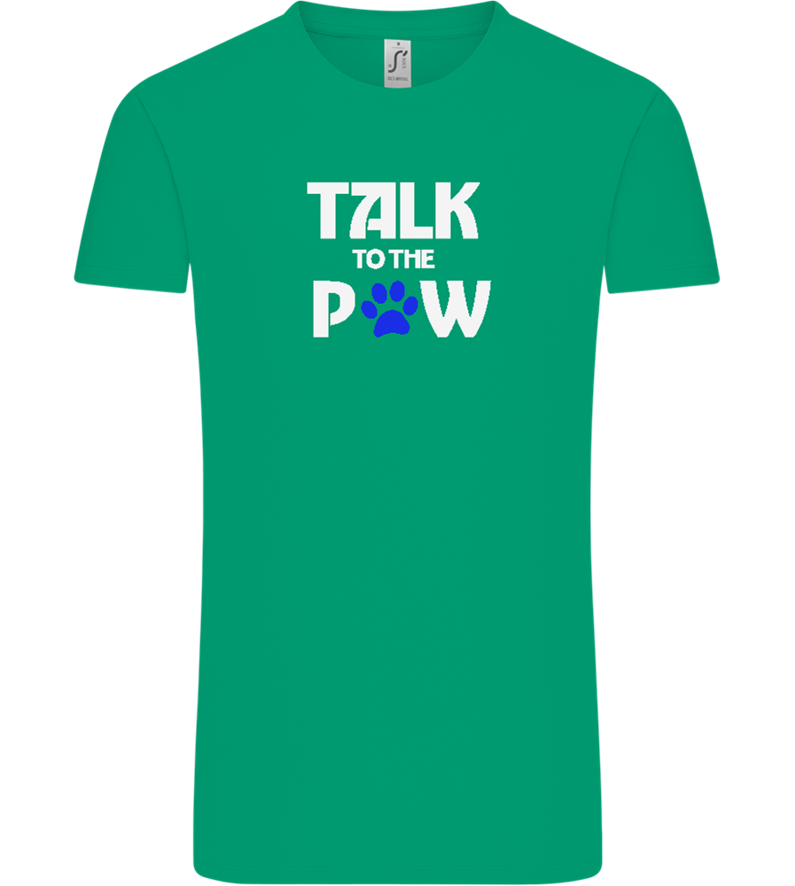 Talk to the Paw Design - Comfort Unisex T-Shirt_SPRING GREEN_front