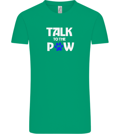 Talk to the Paw Design - Comfort Unisex T-Shirt_SPRING GREEN_front