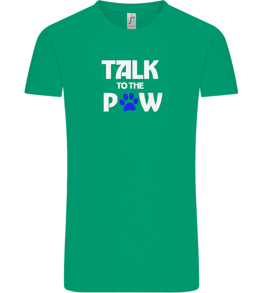 Talk to the Paw Design - Comfort Unisex T-Shirt_SPRING GREEN_front