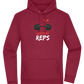 Death By Reps Barbell Design - Premium Essential Unisex Hoodie_BORDEAUX_front