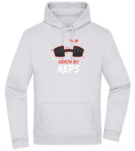 Death By Reps Barbell Design - Premium Essential Unisex Hoodie