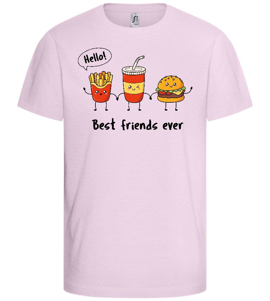 Best Friends Ever Design - Comfort kids fitted t-shirt_LIGHT PINK_front