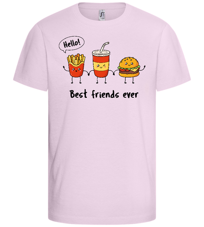 Best Friends Ever Design - Comfort kids fitted t-shirt_LIGHT PINK_front