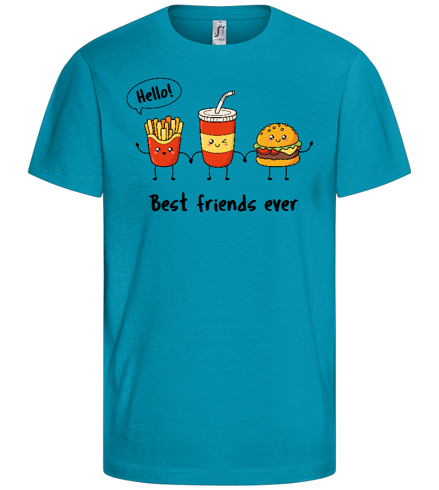 Best Friends Ever Design - Comfort kids fitted t-shirt_TURQUOISE_front