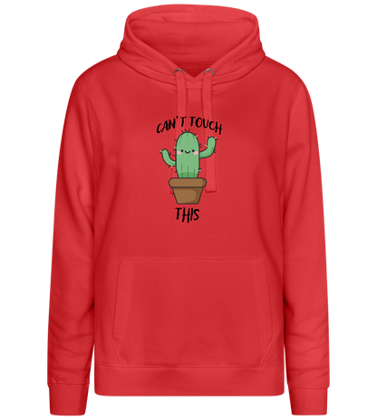 Untouchable Cactus Design - Premium women's hoodie_RED_front