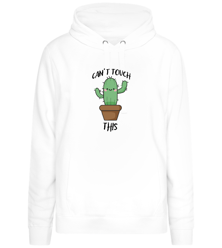 Untouchable Cactus Design - Premium women's hoodie_WHITE_front