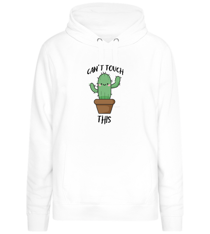 Untouchable Cactus Design - Premium women's hoodie_WHITE_front