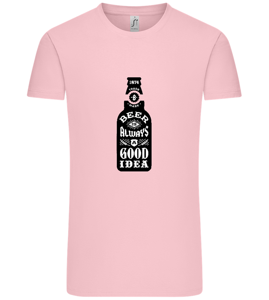 Beer Good Idea Design - Comfort Unisex T-Shirt_CANDY PINK_front
