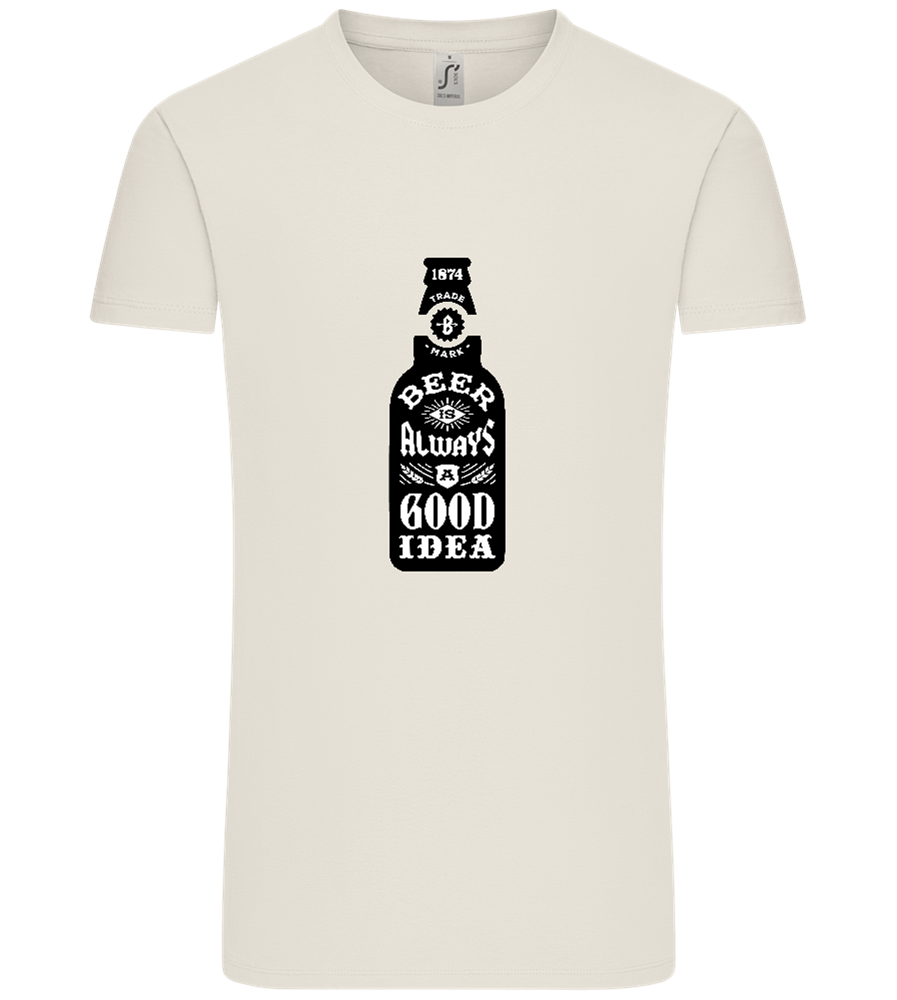 Beer Good Idea Design - Comfort Unisex T-Shirt_ECRU_front