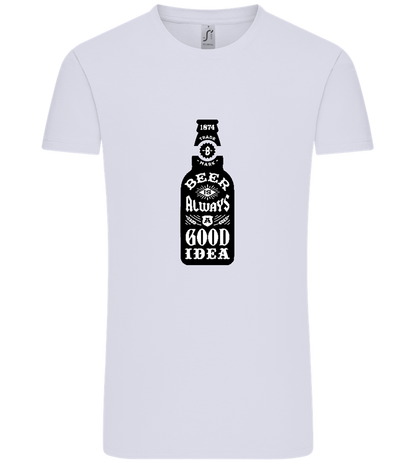 Beer Good Idea Design - Comfort Unisex T-Shirt_LILAK_front