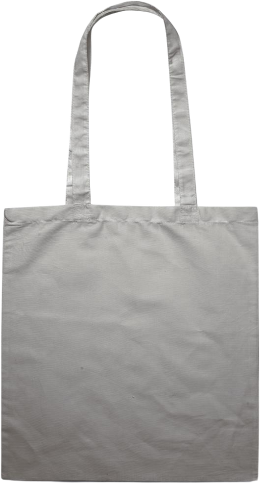 Coolest Teacher Ever Design - Premium colored cotton tote bag_GREY_back