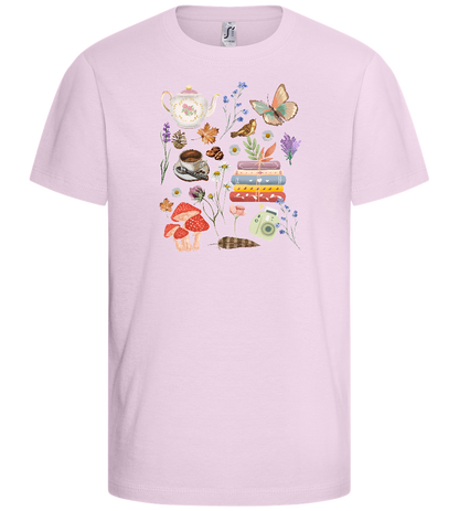 Autumn Vibes Design - Basic kids t-shirt_LIGHT PINK_front