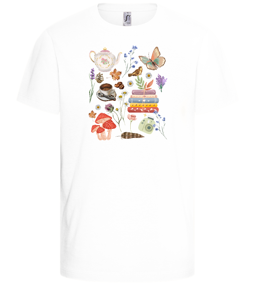 Autumn Vibes Design - Basic kids t-shirt_WHITE_front