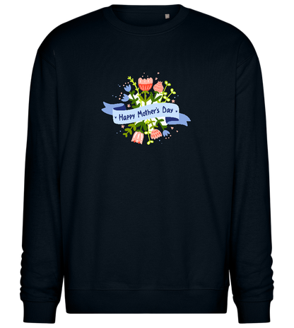 Mother's Day Flowers Design - Comfort Essential Unisex Sweater_BLACK_front