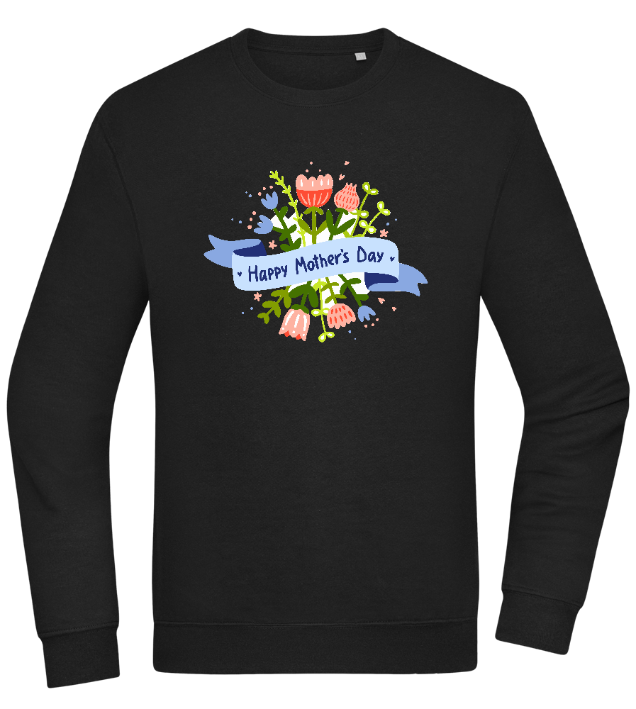 Mother's Day Flowers Design - Comfort Essential Unisex Sweater_BLACK_front