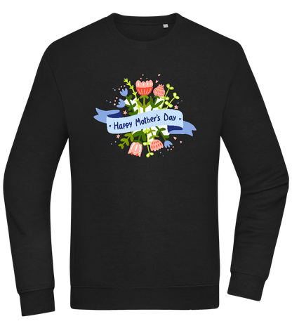 Mother's Day Flowers Design - Comfort Essential Unisex Sweater_BLACK_front