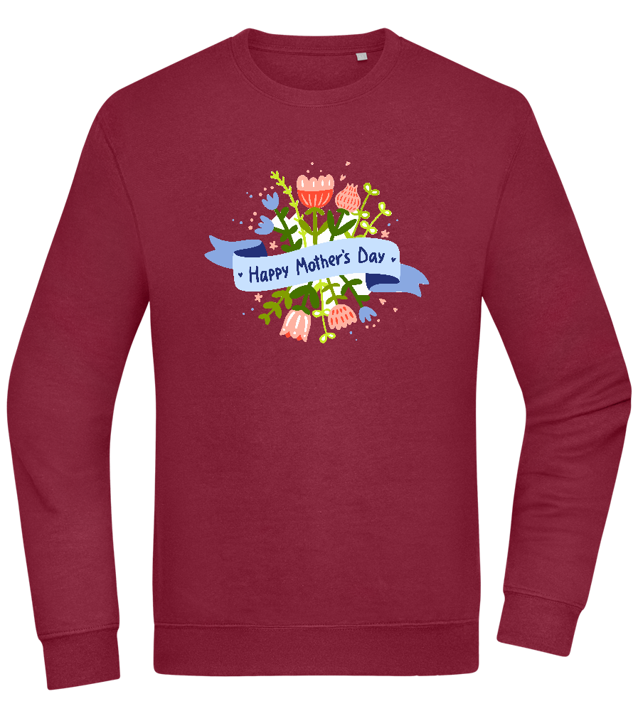 Mother's Day Flowers Design - Comfort Essential Unisex Sweater_BORDEAUX_front