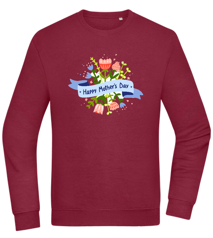 Mother's Day Flowers Design - Comfort Essential Unisex Sweater_BORDEAUX_front