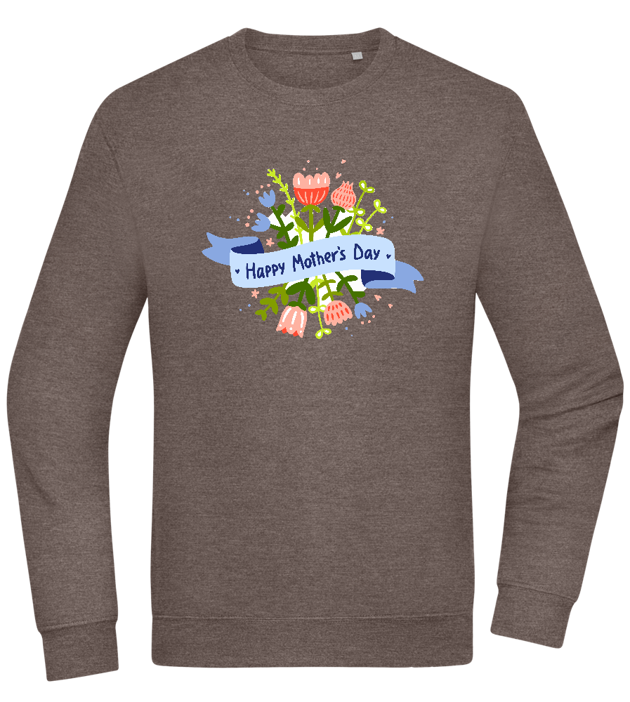 Mother's Day Flowers Design - Comfort Essential Unisex Sweater_CHARCOAL CHIN_front