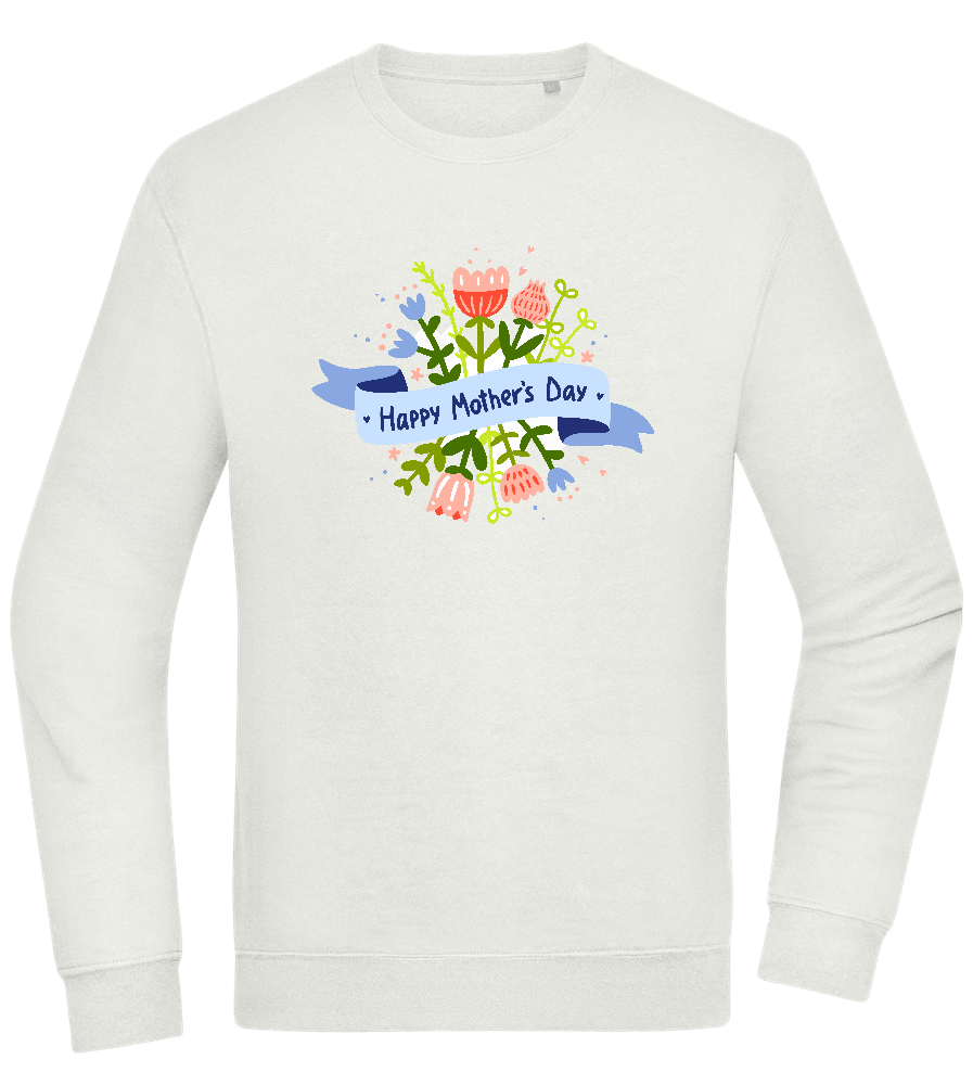 Mother's Day Flowers Design - Comfort Essential Unisex Sweater_CREAMY GREEN_front