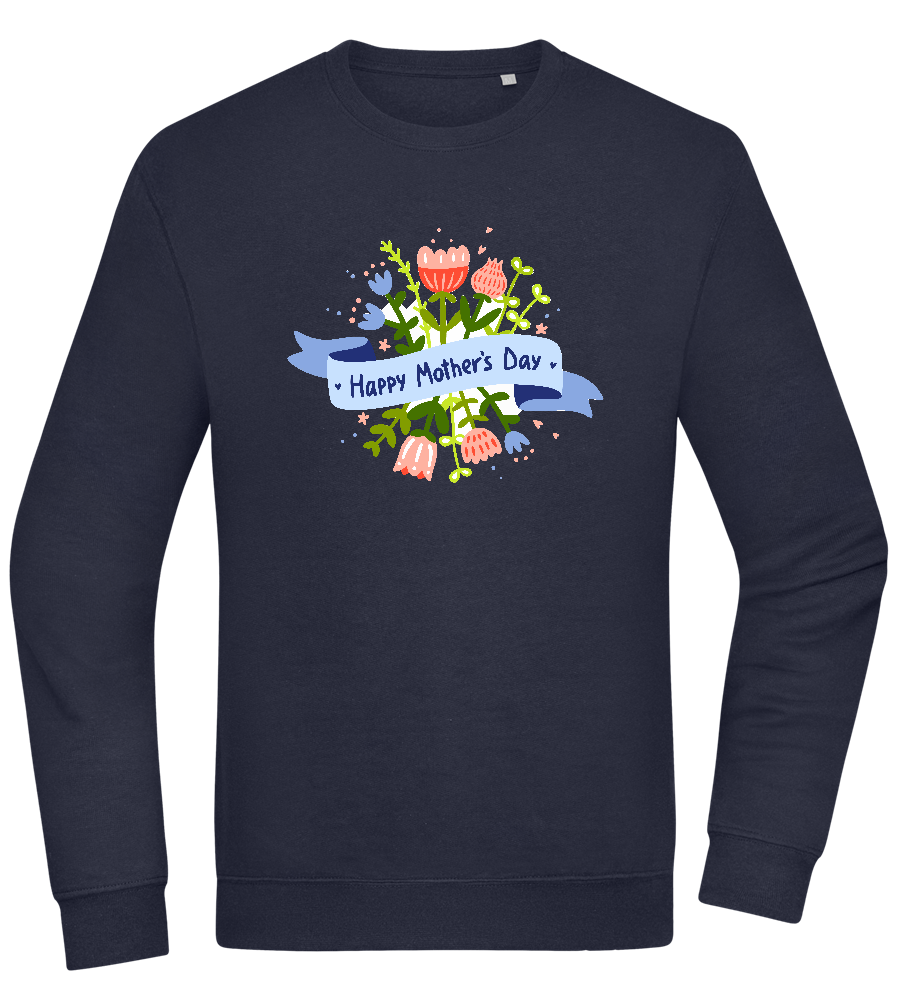 Mother's Day Flowers Design - Comfort Essential Unisex Sweater_FRENCH NAVY_front