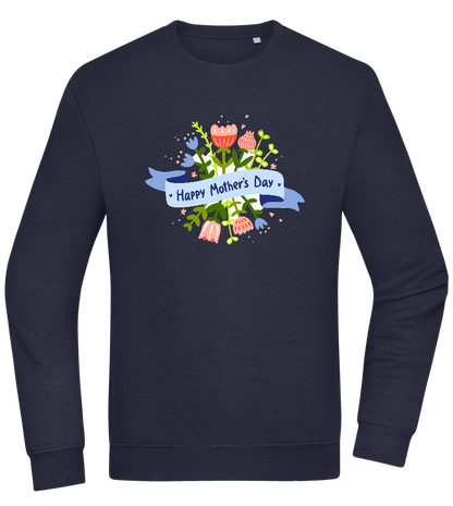 Mother's Day Flowers Design - Comfort Essential Unisex Sweater_FRENCH NAVY_front