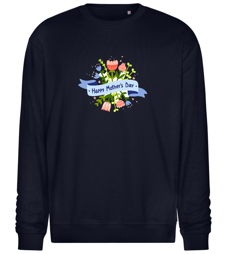 Mother's Day Flowers Design - Comfort Essential Unisex Sweater_FRENCH NAVY_front