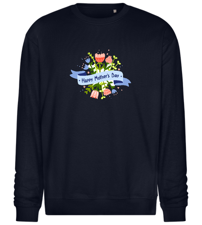 Mother's Day Flowers Design - Comfort Essential Unisex Sweater_FRENCH NAVY_front