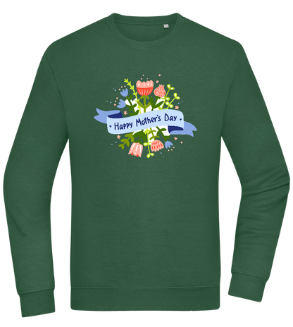 Mother's Day Flowers Design - Comfort Essential Unisex Sweater_GREEN BOTTLE_front