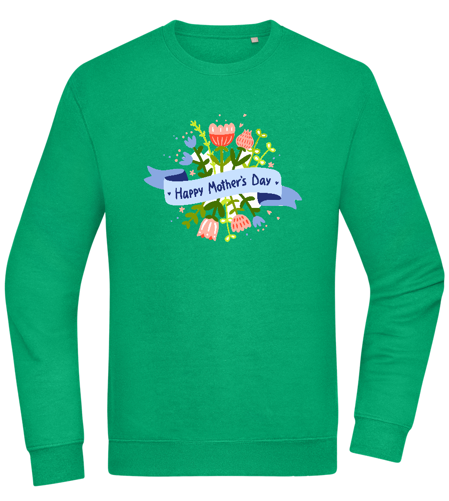 Mother's Day Flowers Design - Comfort Essential Unisex Sweater_MEADOW GREEN_front