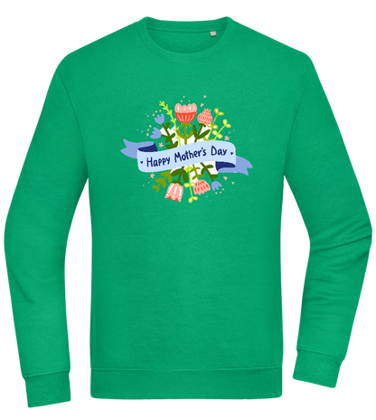 Mother's Day Flowers Design - Comfort Essential Unisex Sweater_MEADOW GREEN_front