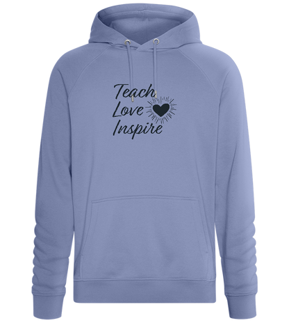 Teach Love Inspire Heart Design - Comfort unisex hoodie_BLUE_front