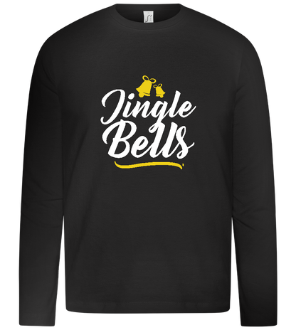 Christmas Jingle Bells Design - Premium kids long sleeve t-shirt_DEEP BLACK_front