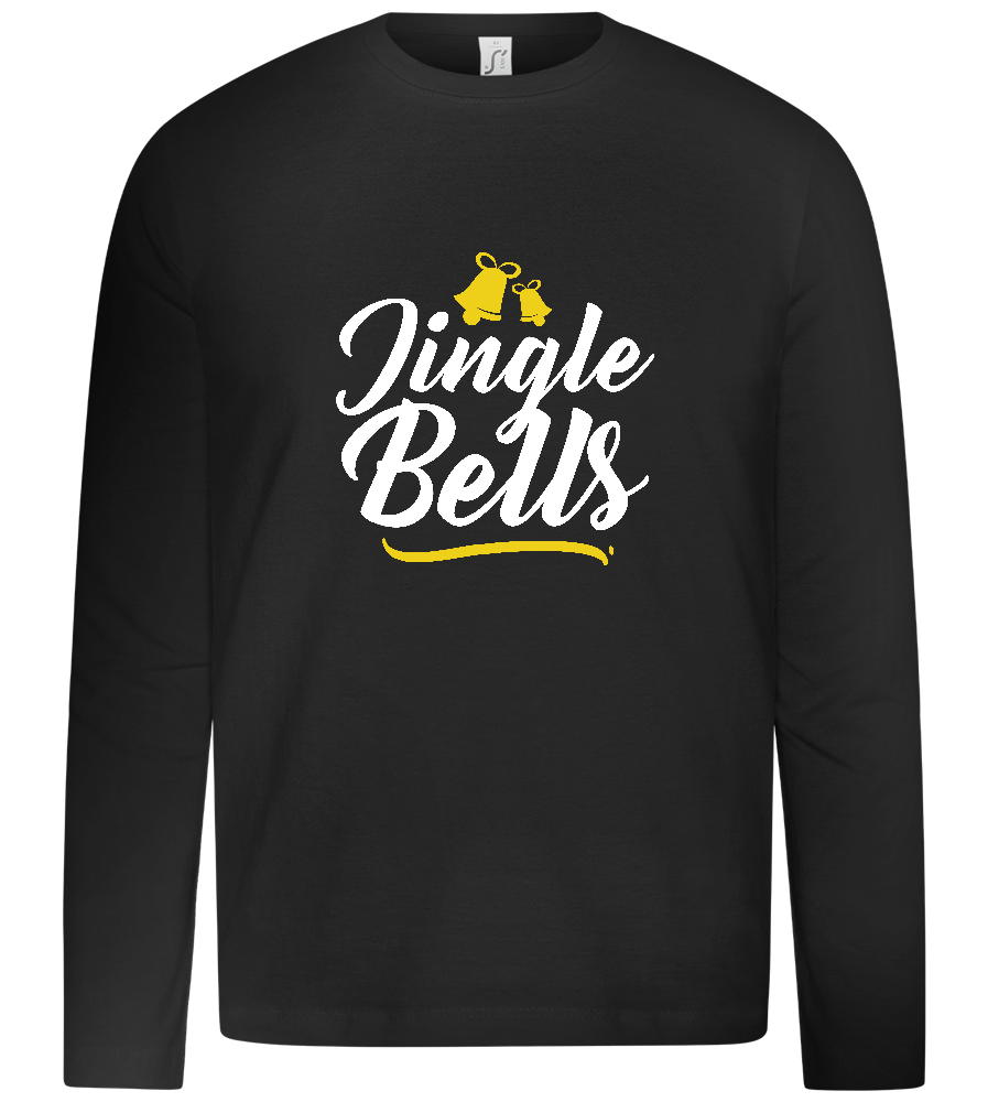 Christmas Jingle Bells Design - Premium kids long sleeve t-shirt_DEEP BLACK_front