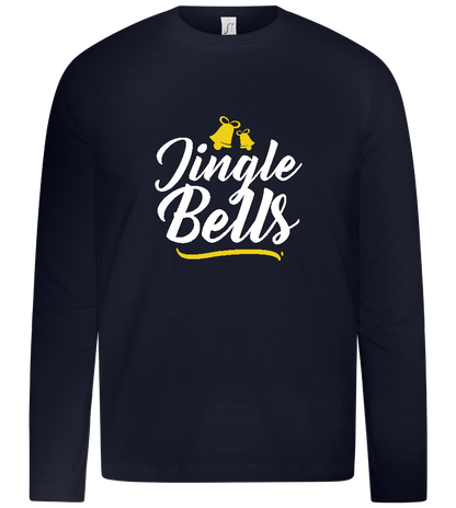 Christmas Jingle Bells Design - Premium kids long sleeve t-shirt_FRENCH NAVY_front