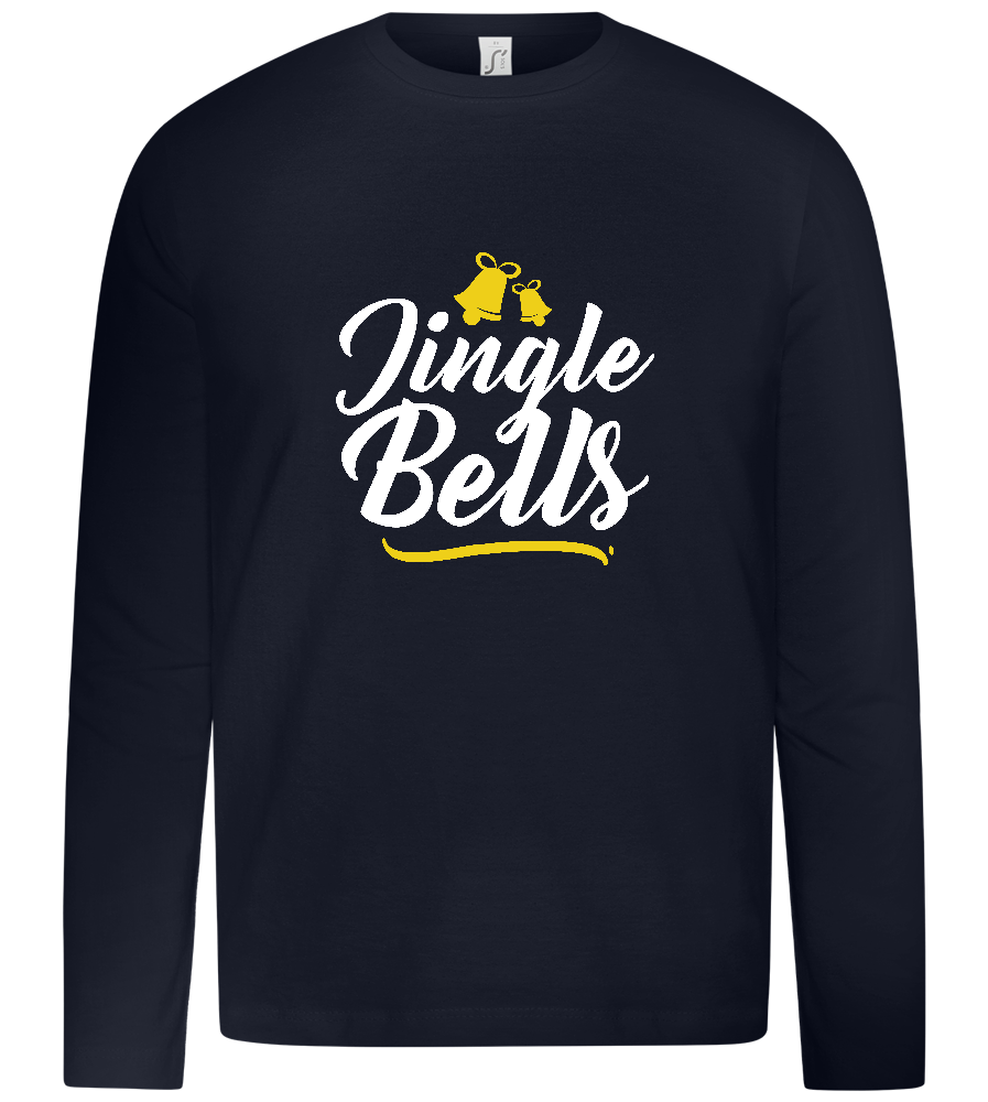 Christmas Jingle Bells Design - Premium kids long sleeve t-shirt_FRENCH NAVY_front