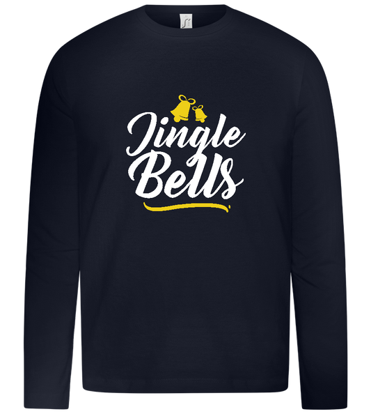 Christmas Jingle Bells Design - Premium kids long sleeve t-shirt_FRENCH NAVY_front