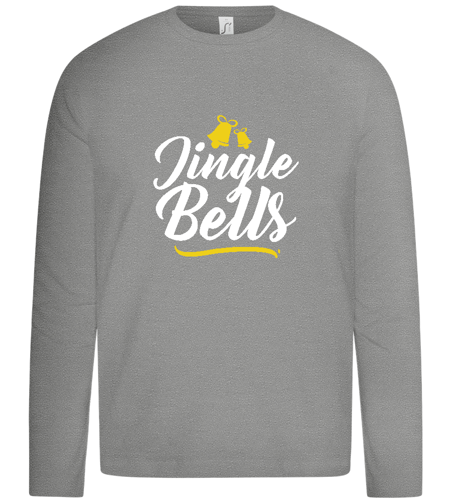 Christmas Jingle Bells Design - Premium kids long sleeve t-shirt_ORION GREY_front