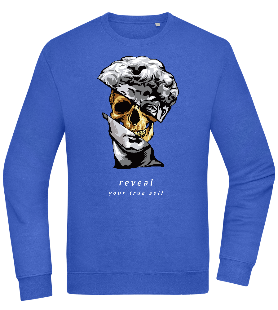 Reveal Your True Self Design - Comfort Essential Unisex Sweater_ROYAL_front