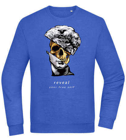 Reveal Your True Self Design - Comfort Essential Unisex Sweater_ROYAL_front